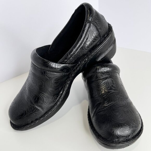 BOC BORN CONCEPT Black Clogs Women 11 Paisley - Picture 7 of 7